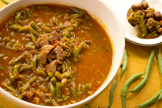 Bean stew with meat image