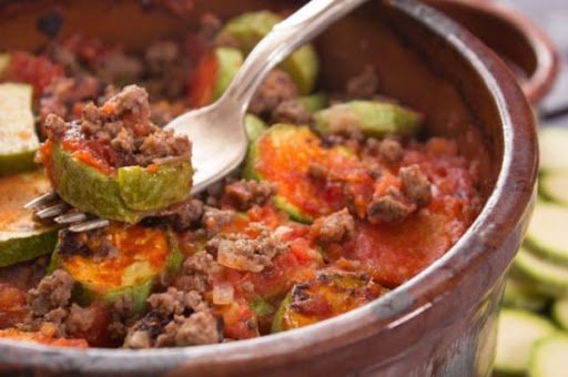 Zucchini with minced meat image